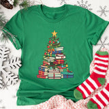 All Booked For Christmas T-Shirt, Book Lovers Christmas Tee