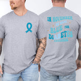 Diabetes Awareness Sweatshirt, In November We Wear Blue Shirt, Diabetic Blue Ribbon