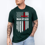 Man Of God T-Shirt, Religious Flag Shirt, Christian Father Shirt