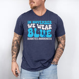 Diabetes Awareness, In November We Wear Blue Shirt, Blue Ribbon Shirt, Support Diabetes Tee, Awareness Month, Diabetes Warriors