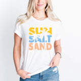 Sun Salt Send T-Shirt, Beach Shirt, Summer Vacation Shirt, Sea Shirt, Beach Vibes Shirt