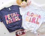 Flower Girl Shirt, Petal Patrol T-Shirt, Bridal Party Tee, Bachelorette Party Shirt