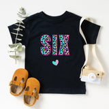 Birthday Girl T-Shirt, Your Age Shirt, Six Birthday Shirt, Five Birthday Tee - Nesta Tees