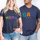 Dad and Mama T-Shirts, Mother and Father Shirts, Daddy Mommy Tees, Matching Family Shirt