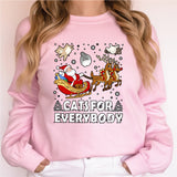 Cats for Everybody Christmas Shirt, Meowy Christmas Sweatshirt,Cat Mom Shirt