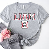 Custom Baseball T-Shirt, Game Day Shirt, Baseball Mom Tee ,Custom Name and Numbered Shirts