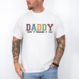 Daddy T-Shirt, Dad Shirt with Kids Names Tee, Custom Dad Shirt, New Dad Shirt