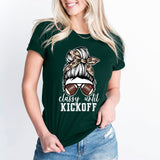 Football Mom T-Shirt, Leopard Football Shirt, Football Girl Tee, Football Mama Shirt