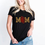 Football Mom T-Shirt, Leopard Football Shirt, Game Day Tee, Football Mama Shirt