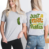 A Girl Who Loves Pickles Shirt, Pickle Lover Sweatshirt