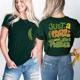 A Girl Who Loves Pickles Shirt, Pickle Lover Sweatshirt