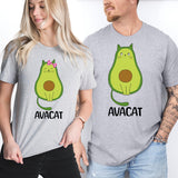 Avocado Cat Couple T-Shirt, Avacat Shirt, Cute Cat Shirt