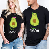 Avocado Cat Couple T-Shirt, Avacat Shirt, Cute Cat Shirt