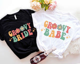 Groovy Bride T-Shirt, Bachelorette Party Shirt, Wedding Shirt, Bride To Be Shirt, Bridal Shirt