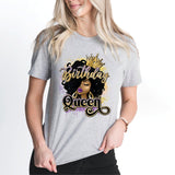 Birthday Queen T-Shirt, Afro Queen Shirt, African Girl Birthday Tee, Birthday Diva Shirt - Nesta Tees