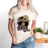 Birthday Queen T-Shirt, Afro Queen Shirt, African Girl Birthday Tee, Birthday Diva Shirt - Nesta Tees