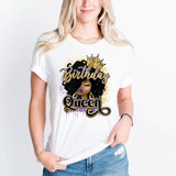 Birthday Queen T-Shirt, Afro Queen Shirt, African Girl Birthday Tee, Birthday Diva Shirt - Nesta Tees