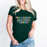 What A Beautiful Day To Respect Other People's Pronouns T-Shirt, LGBTQ+ Shirt, Pride Tee