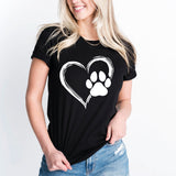 Paw Heart Shirt, Dog Lover Shirt, Dog Heart Shirt, Pet Love Shirt