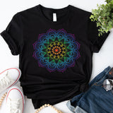 Mandala Chakra Shirt, Spiritual Shirt, Yoga Heart Shirt, Namaste Yoga Poses Shirt