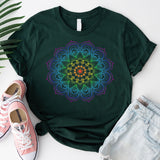 Mandala Chakra Shirt, Spiritual Shirt, Yoga Heart Shirt, Namaste Yoga Poses Shirt