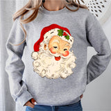 Christmas Santa Head Sweatshirt, Santa Claus Shirt, Merry Xmas Tee