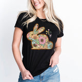 Happy Easter Floral Bunny Shirt, Happy Easter Shirt