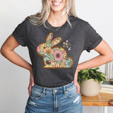 Happy Easter Floral Bunny Shirt, Happy Easter Shirt