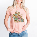 Happy Easter Floral Bunny Shirt, Happy Easter Shirt