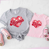 Mama Mini Heart T-Shirt, Mom Baby Matching Tees, Mommy And Me Shirts