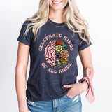 Autism Awareness T-Shirt, Celebrate Minds of All Kinds Shirt, Mental Healt Tee