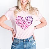 Cat Paws Heart Shirt, Pet Lover Shirt, Paw Heart T-Shirt, Animal Lover Shirt