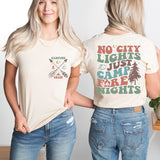 No City Lights Just Camp Fire Nights Shirt, Camp School Shirt, Camping Club Tee