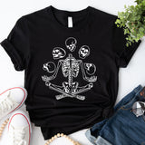 Skeletons Yoga T-Shirt, Meditation Shirt, Yoga Lover Tee, Namaste Shirt, Yoga Lover Shirt