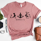 Yoga T-Shirt, Namaste Shirt, Yoga Poses Tee, Skeleton Shirt, Pilates Shirt, Yogi Shirt