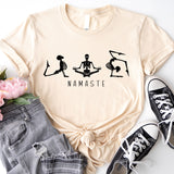 Yoga T-Shirt, Namaste Shirt, Yoga Poses Tee, Skeleton Shirt, Pilates Shirt, Yogi Shirt