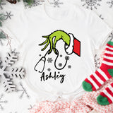 Custom Christmas Nursing Shirt, Nursing School Xmas T-Shirt