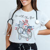 Go With The Flow Shirt, Cardiology Sonographer Shirt