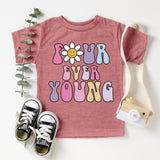 Four Ever Young T-Shirt, 4th Birthday Shirt, 4 Years Old Tee, Kids Birthday Party Shirt