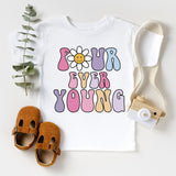 Four Ever Young T-Shirt, 4th Birthday Shirt, 4 Years Old Tee, Kids Birthday Party Shirt