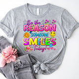 Be The Reason Someone Smiles Today Shirt, Motivational Tees