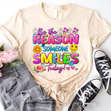 Be The Reason Someone Smiles Today Shirt, Motivational Tees