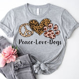 Peace Love Dogs Shirt, Dog Mama Shirt, Dog Mom Tee