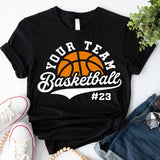 Custom Basketball Shirt, Basketball Team Shirt, Basketball Player Number Shirt, Basketball Team Name Shirt, Basketball Game Day Shirt