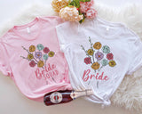 Floral Bride Squad Shirt, Bachelorette Flower Party Tees