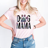 Leopard Dog Mama Shirt, Dog Mom Tee, Dog Lover Shirts