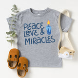 Peace Love Miracles Shirt, Happy Hanukkah Shirt