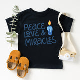 Peace Love Miracles Shirt, Happy Hanukkah Shirt