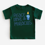 Peace Love Miracles Shirt, Happy Hanukkah Shirt