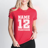 Name and Number Shirt, Football Shirt, Basketball Shirt, Baseball Shirt, Softball Shirt